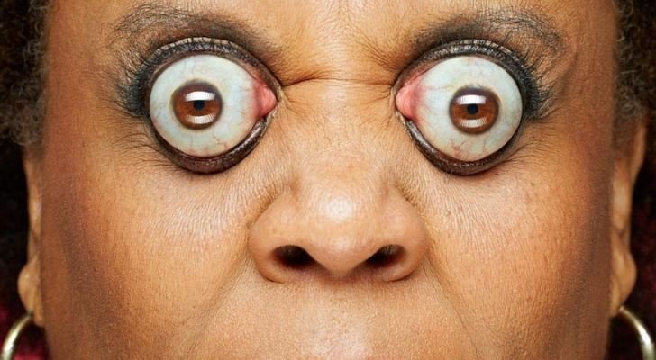 Kim Goodman poppino her eyes out.