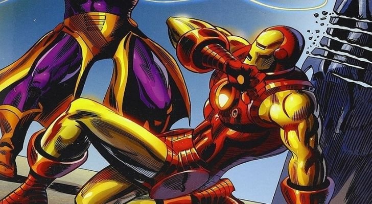 Iron Man knocking someone out