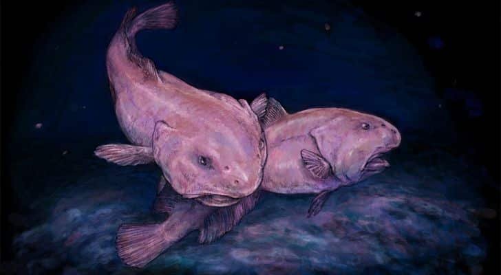 Two pink blobfish illustrated