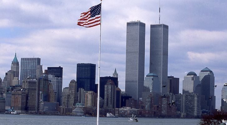 A view of the Twin Towers from a distance
