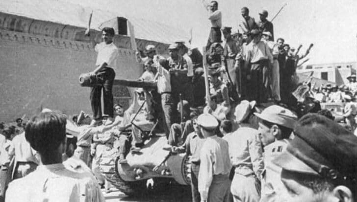 Tanks and soldiers in Iran after CIA operations